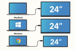 How 24-Inch Portable Monitors Work with MacBooks, Windows Laptops, and Chromebooks