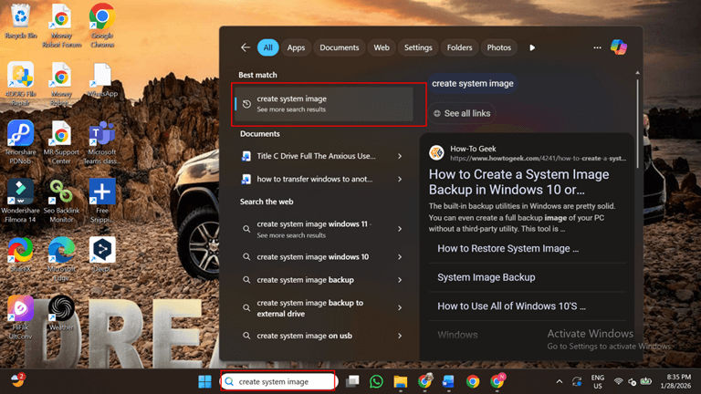 Create a Full System Backup