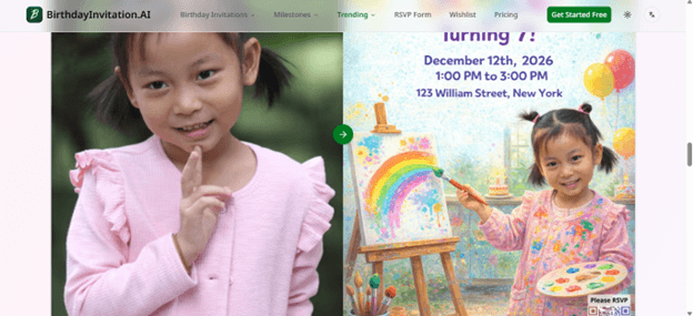 Built-in RSVP & Gift Wishlist Making Party Planning Stress-Free