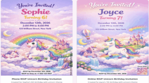 How to Design a Magical Unicorn Birthday Invitation Using Birthday Invitation AI