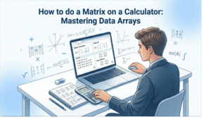 The appropriate method makes matrix computations easy. Calculator aids in speed and accuracy. It also aids learners to concentrate on ideas rather than lengthy steps in manuals.