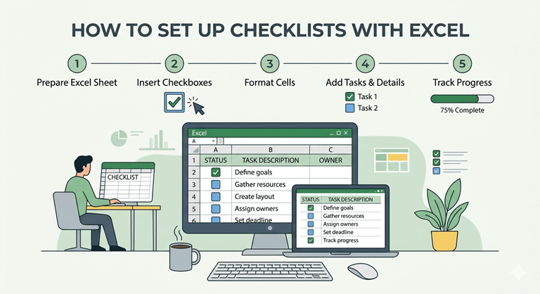 How to Set Up Checklists With Excel