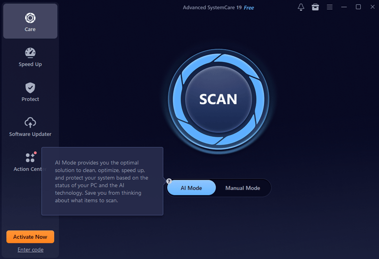 Running the Scan in Advanced SystemCare