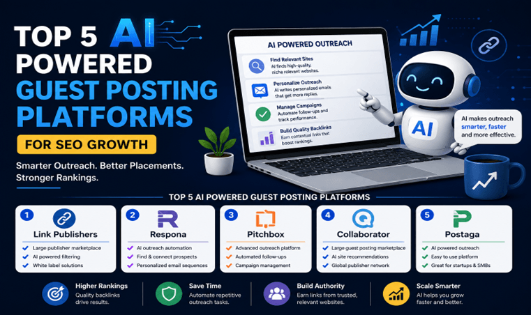 Top 5 AI Powered Guest Posting Platforms for SEO Growth