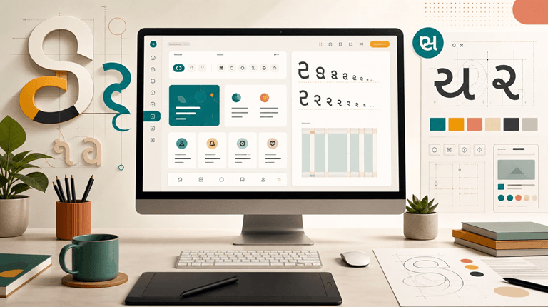 Using Shruti Font for Better Gujarati UI and Graphic Design