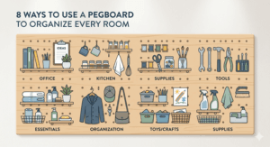 8 Ways to Use a Pegboard To Organize Every Room