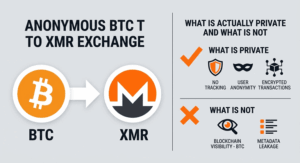 Anonymous BTC to XMR exchange what is actually private and what is not