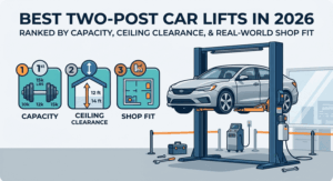 Best Two-Post Car Lifts in 2026 Ranked by Capacity, Ceiling Clearance, and Real-World Shop Fit