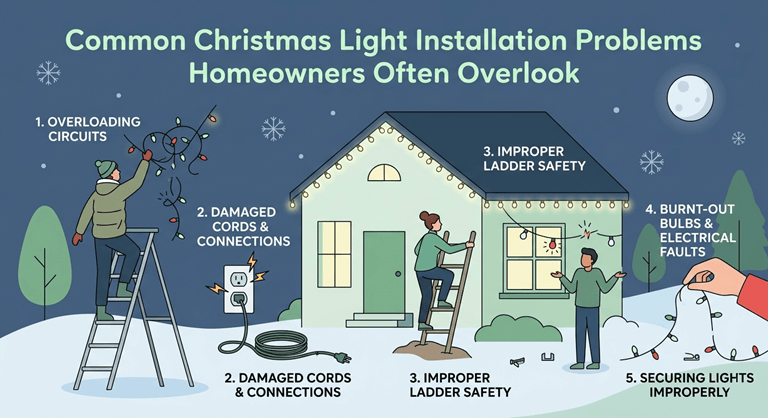 Common Christmas Light Installation Problems Homeowners Often Overlook