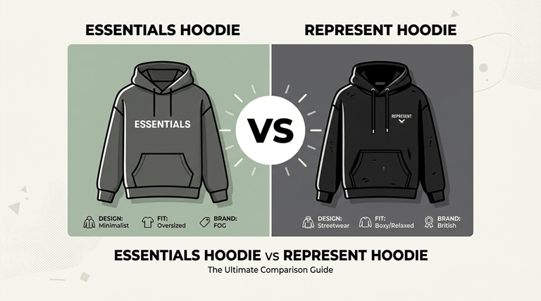 Essentials Hoodie vs Represent Hoodie