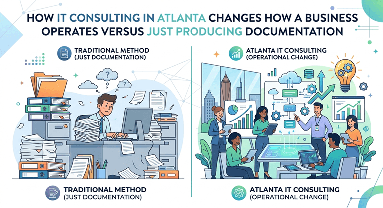 How IT consulting in Atlanta changes how a business operates versus just producing documentation