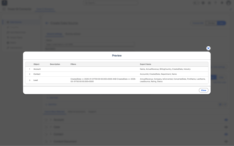 Preview the Dataset and Object Relationships