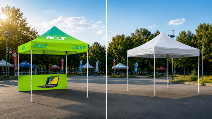 Printed Canopy Tent vs Standard Tent for Marketing