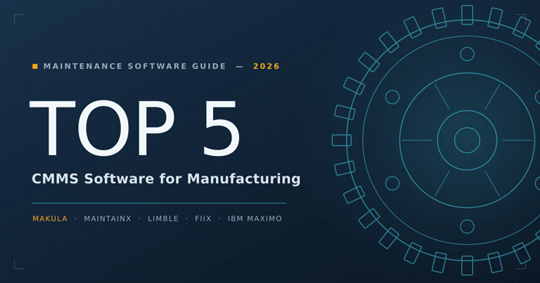 Top 5 CMMS Software for Manufacturing in 2026