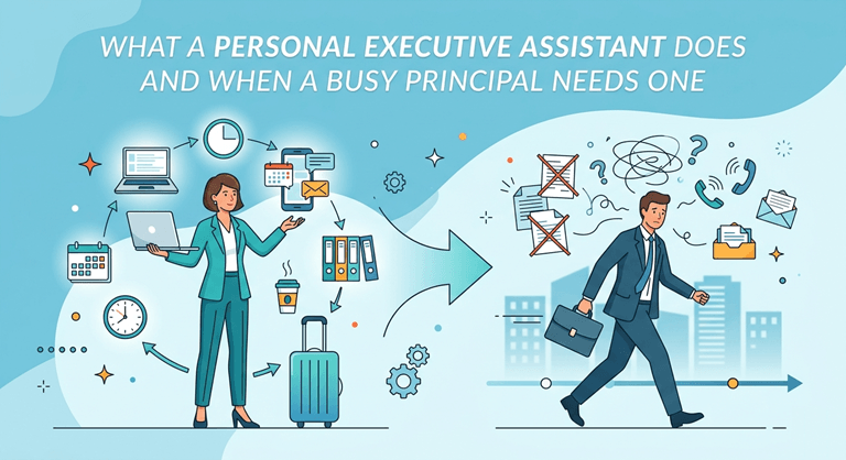 What a Personal Executive Assistant Does and When a Busy Principal Needs One