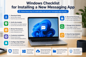 A Practical Windows Checklist for Installing a New Messaging App Safely