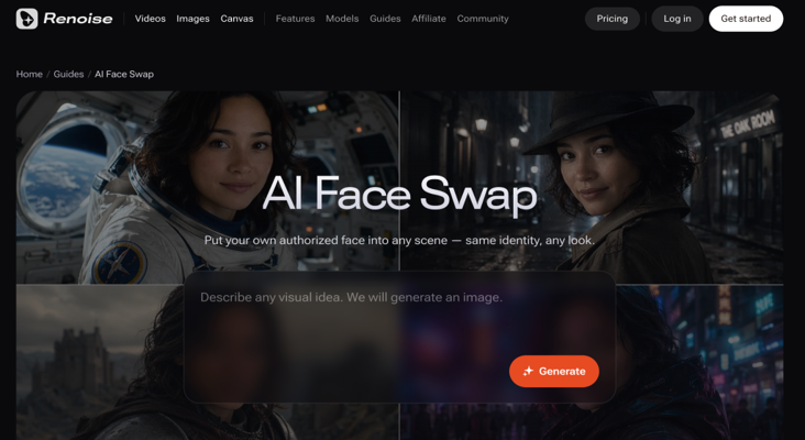 Authorized source photos for an AI face swap workflow