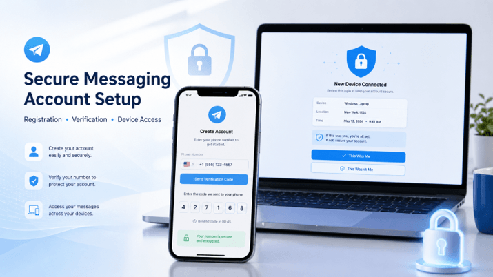 How to Register a Messaging Account and Secure New Device Access