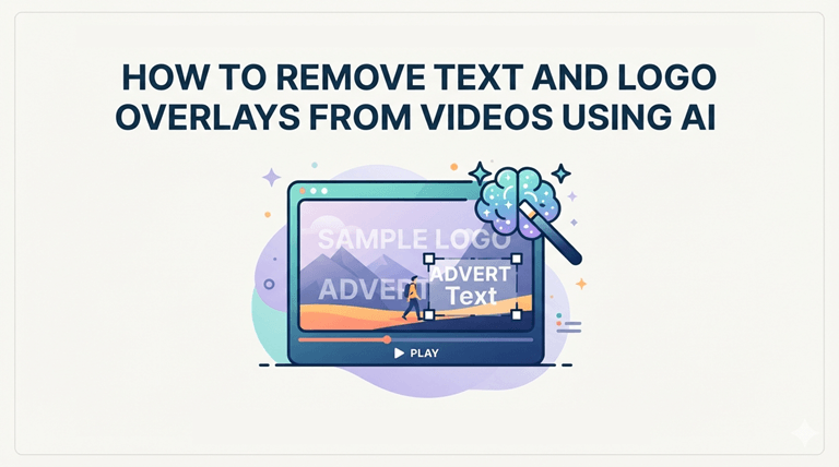 How to Remove Text and Logo Overlays from Videos Using AI