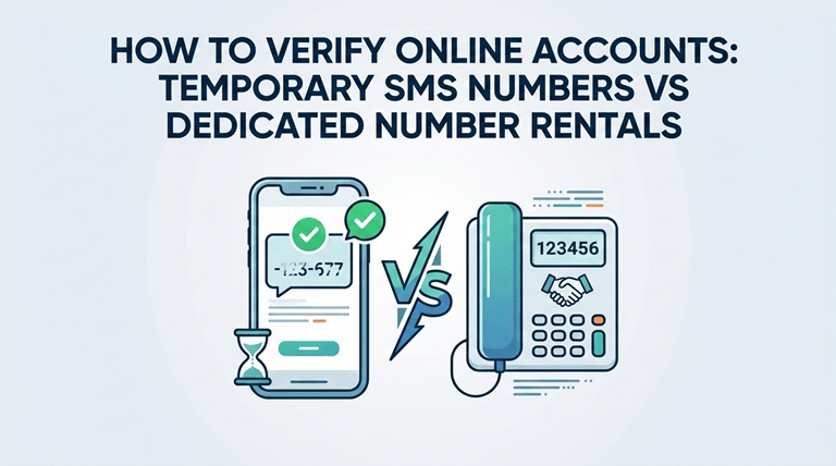How to Verify Online Accounts Temporary SMS Numbers vs Dedicated Number Rentals