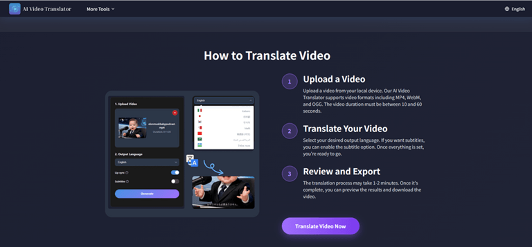 How to use an AI video translator