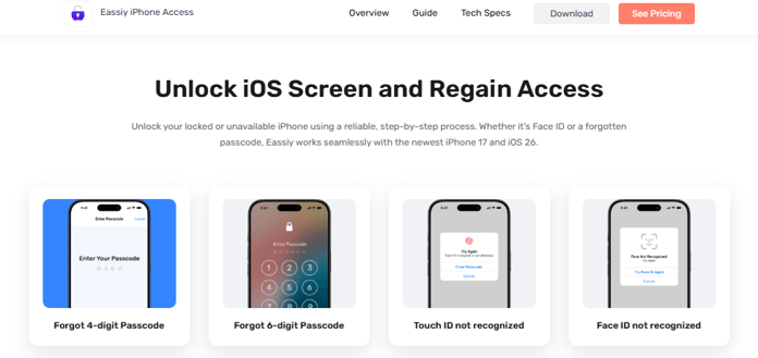 Unlock iOS screen