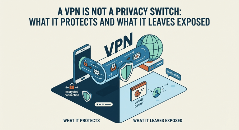 A VPN Is Not a Privacy Switch What It Protects and What It Leaves Exposed
