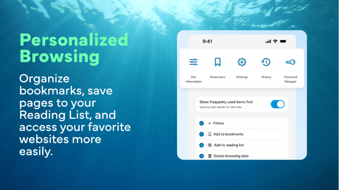 Bring over only the browsing data you need