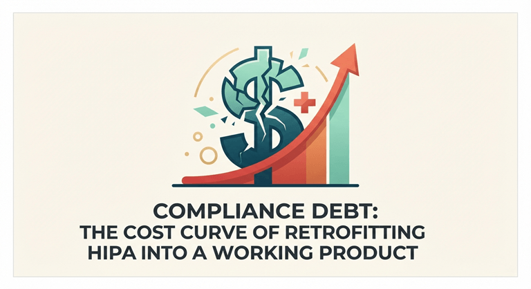 Compliance debt the cost curve of retrofitting HIPAA into a working product