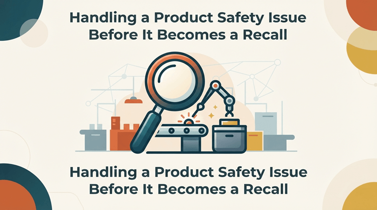 Handling a Product Safety Issue Before It Becomes a Recall