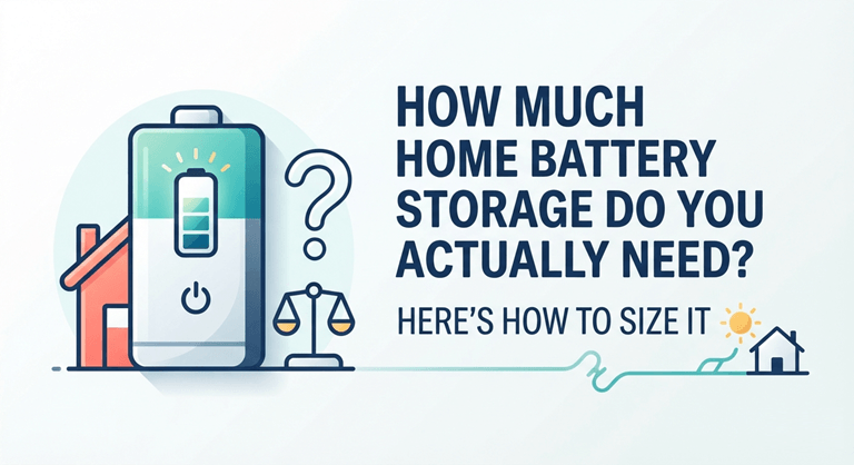 How Much Home Battery Storage Do You Actually Need Here's How to Size It