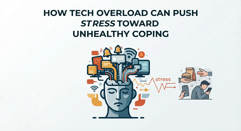 How Tech Overload Can Push Stress Toward Unhealthy Coping