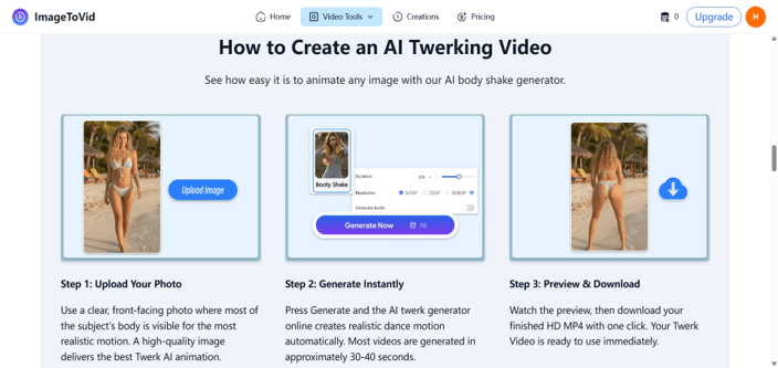 ImageToVid AI Twerk Generator Real-World Test Results