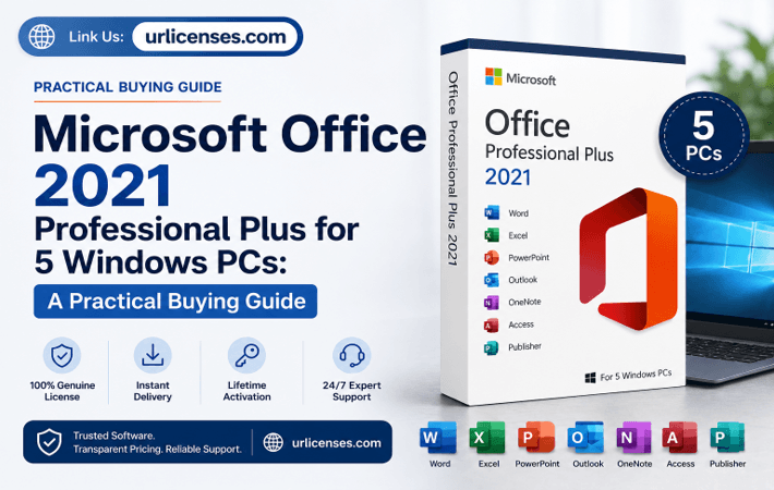 Microsoft Office 2021 Professional Plus for 5 Windows PCs A Practical Buying Guide