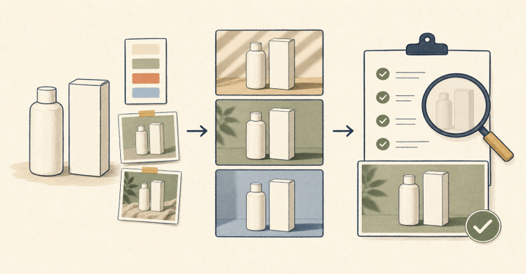 Reference, controlled variation, review each stage has a different job. Conceptual illustration.