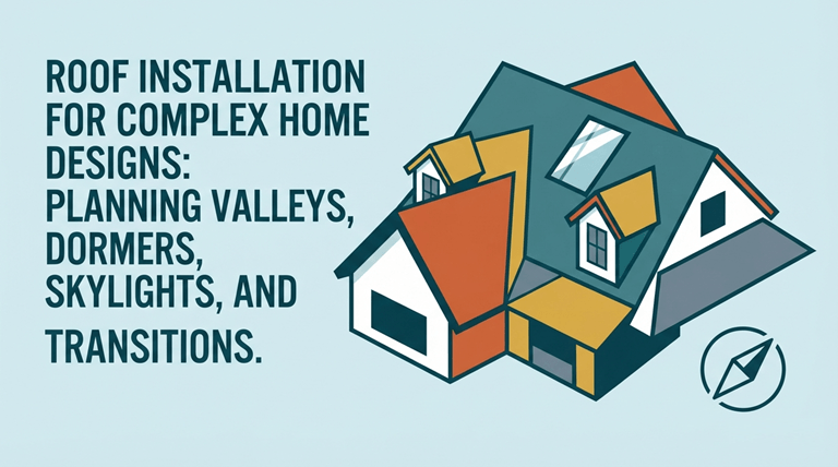 Roof Installation for Complex Home Designs Planning Valleys, Dormers, Skylights, and Transitions