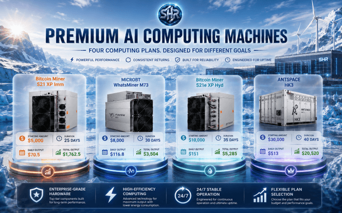 1. SHRMiner – AI-Powered Cloud Mining Platform