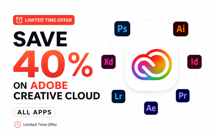 Save 40% on Adobe Creative Cloud All Apps (Limited Time Offer)