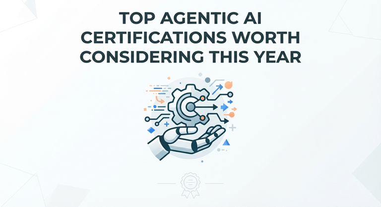 If you've been hearing "agentic AI" everywhere lately and wondering what it actually means, here's the simple version: it's AI that doesn't just answer a question; it takes action based on the answer. It plans a few steps, picks the right tool for the job, and finishes a task with very little hand-holding. Think of it as the difference between an assistant who tells you what to do, and one who goes and does it. Companies are looking for this skill right now, so certifications in this area have taken off. Some are really good. A few are a disguised course in prompt engineering. The list is intended to make it easier for you to distinguish between the two, if you're a working professional looking to learn a new skill on the side or someone from a non-tech background considering a career switch into AI. A Quick Look at the Options Certification Format Good For Intellipaat Live, 5 months Job-focused learners who want real placement support Microsoft AI Agents for Beginners Free, self-paced Testing the waters at zero cost DeepLearning.AI Free, self-paced Understanding core agent concepts fast IBM RAG & Agentic AI Certificate Self-paced, ~3 months A recognized name for corporate roles Udacity Agentic AI Nanodegree Self-paced, ~2-3 months Deeper, project-heavy learning Hugging Face Agents Course Free, self-paced Developers who like working with real code 1. Intellipaat - Agentic AI Systems & Design If you're looking for a course that covers everything from learning to actually landing a job, Intellipaat's Agentic AI course is worth checking out first. It comes with the backing of a credential from Microsoft, and certification support from the technology innovation hub of IIT Madras called IITM Pravartak, so you don't have to count on a single name. This is a live program; it is not pre-recorded videos, so you are learning from a real person who will be able to answer your questions as they arise. Curriculum-wise, it integrates multiple capabilities such as CrewAI, AutoGen, LangGraph, and DSPy and does not just focus on one of the frameworks and get stuck there. As you move through the course, you develop 15+ real, production-quality agent projects, such as an automated equity research tool, a multi-agent HR recruitment system, or any other project you choose to work on. It's also built to work for people with a non-technical background; you start with the basics before getting into agent architecture. On the career end, it's true placement assistance: 3 guaranteed interviews after passing their readiness exam, resume and LinkedIn assistance, and access to a hiring network of 3,100+ companies. 2. Microsoft - AI Agents for Beginners This is a Microsoft-created, free, 18-lesson course that is openly hosted on GitHub. It includes an introduction to some basic agents, design patterns, and a brief introduction to a few frameworks—an excellent non-risky method to find out if this field is right for you without investing any money. 3. DeepLearning.AI - Agentic AI The short course, led by Andrew Ng, introduces agentic AI using four fundamental principles: reflection, using tools, planning, and multi-agent collaboration. It's free, it's not pushing the tools of any particular company, and it's a good way to get some understanding before diving into a framework. 4. IBM - RAG and Agentic AI Professional Certificate This is available on Coursera, and lasts for approximately three months, combining retrieval-augmented generation with agent design. The IBM stamp will help you if you are looking for a job in a corporate environment, but it won't come with job assistance. 5. Udacity - Agentic AI Nanodegree This takes about 53 hours and goes deep into multi-agent orchestration and state management, and is supplemented by some portfolio projects at the end. It is more expensive than some self-paced programs, and support for careers is somewhat less extensive than a traditionally placement-oriented program. 6. Hugging Face - Agents Course 100% free, 100% open-source, and awesome if you prefer to learn through study of actual code instead of sitting in lectures. The certificate has no brand name on it, but the technical detail is fairly robust amongst developers. Common Questions People Actually Ask Is Intellipaat's agentic AI course, with its IIT Madras connection, actually worth it, or is it just using the IIT name? Well-asked question, and it's a good thing to be precise about. It is not a degree program of IIT Madras, but rather, it is a certification from IITM's technology innovation hub—IITM Pravartak—which is the spin-off of IIT Madras. But it is more than a name on a certificate, as it is a real, working body, supported by the institute, and the course is actually held at the IIT Madras Research Park after it was established in 2 days. I think it is a matter of "worth it" rather than "is it" -- do you, or your students, use the projects and mentorship, or just the credential? A certificate doesn't make a business person, but a business person makes a certificate. What do students actually say about the course, and does the certification help with jobs? The people who have taken it have been praised publicly and in testimonials for moving up in their careers at firms like Salesforce and other mid- to large-sized organizations after doing it, specifically in terms of technical depth and interview readiness. Like any course, performance relies heavily on the effort you put into the projects, beyond attending. Is there a physical agentic AI training center in Bangalore, say around Koramangala? Not specifically in Koramangala, but in a nearby area. The Intellipaat Bangalore office is located at Bannerghatta Road, but the Intellipaat agentic AI course is not delivered in a real class environment; instead, it is conducted as live online classes, with live instructors. If you're seeking hands-on, in-person training, you should ask directly from the provider, as most of the high-quality agentic AI courses are currently taught live online, not from a local, fixed location. Which certification gives the best salary hike or job opportunities after completion? While it may be difficult to guarantee a number, since results depend on a combination of background and effort, it's harder to deride a course which offers real projects as well as structured placement assistance, as in the case of Intellipaat, than a certificate-only program – provided that you're walking into an interview with something to talk about. I'm a working professional with a busy schedule. Which course fits? Find live weekend or evening batches or recordings as a backup, as most structured programs, including Intellipaat's, are organized for persons who are already working full-time. Conclusion There is no single "best" agentic AI certification that is best for all of us, as this depends on our background, budget, and level of support required to complete and apply the knowledge we gained. For free, basic understanding, Microsoft's and DeepLearning.The courses offered by AI are great to get started. If you are looking for a full package with real projects, genuine certifications, and placement assistance in one, then Intellipaat's program has got you covered. Regardless of what it is, the certificate is not as important as the agent you can walk into an interview and explain.