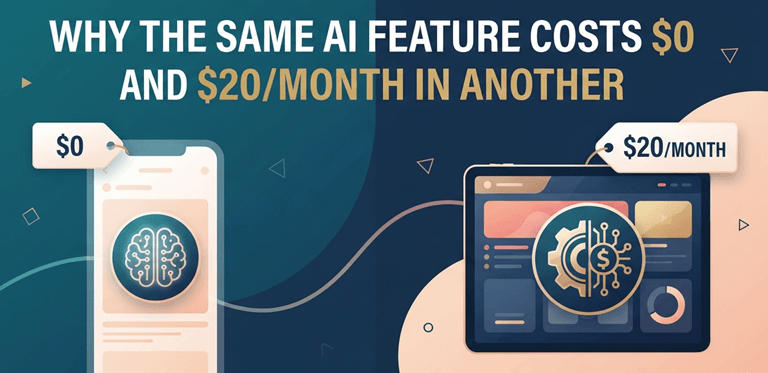 Why the Same AI Feature Costs $0 in One App and $20Month in Another
