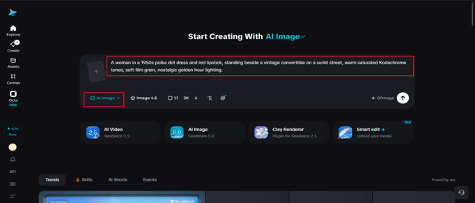 Write a text prompt andor add a reference image