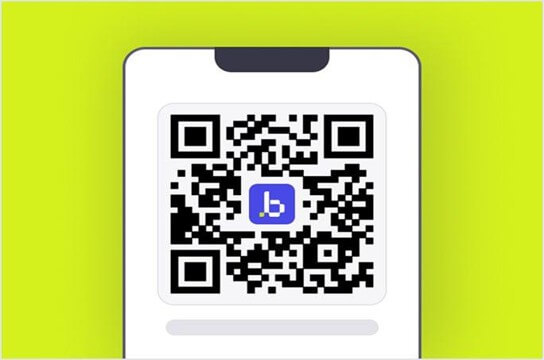eSIM QR code shown on a phone screen, ready to be scanned during installation
