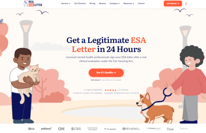 Get an ESA Letter Online Trusted & Legitimate Provider (RealESALetter.com)