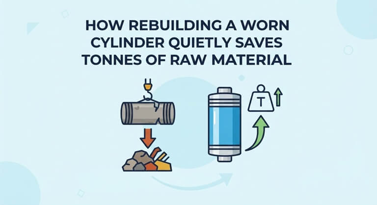 How Rebuilding a Worn Cylinder Quietly Saves Tonnes of Raw Material