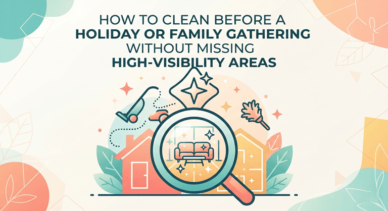 How to Clean Before a Holiday or Family Gathering Without Missing High-Visibility Areas