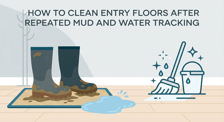 How to Clean Entry Floors After Repeated Mud and Water Tracking