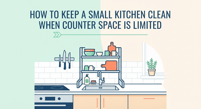How to Keep a Small Kitchen Clean When Counter Space Is Limited