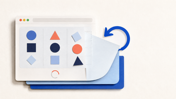 Layered browser game refresh illustration