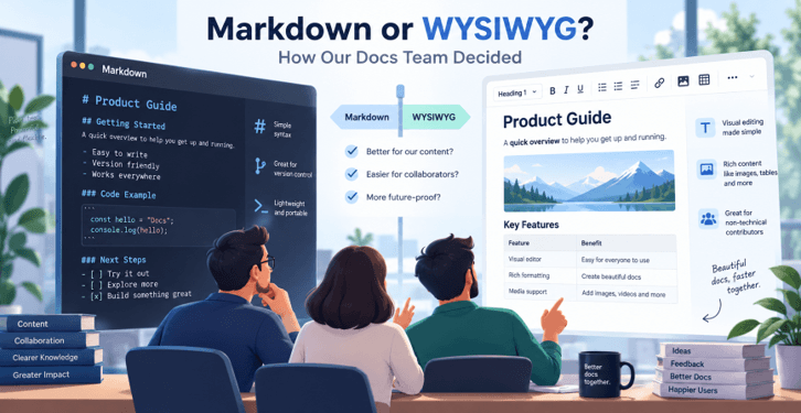 Markdown or WYSIWYG How Our Docs Team Decided