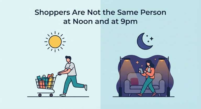 Shoppers Are Not the Same Person at Noon and at 9pm
